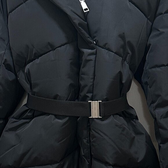 Rebecca Minkoff Women's Hooded Heavyweight Puffer Jacket Coat Size XL Black NEW - Picture 5 of 16